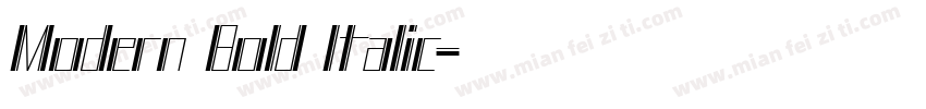 Modern Bold Italic字体转换